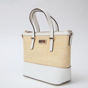 Kate Spade Straw Mini Daisy Satchel